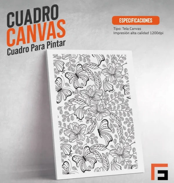 Cuadros Para Pintar Mariposas Mandalas En Lienzo Canvas - Imagen 4