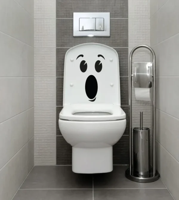 Decoración Ojos Fisgón Asombrado Wc Escusado Baño Comico - Imagen 3