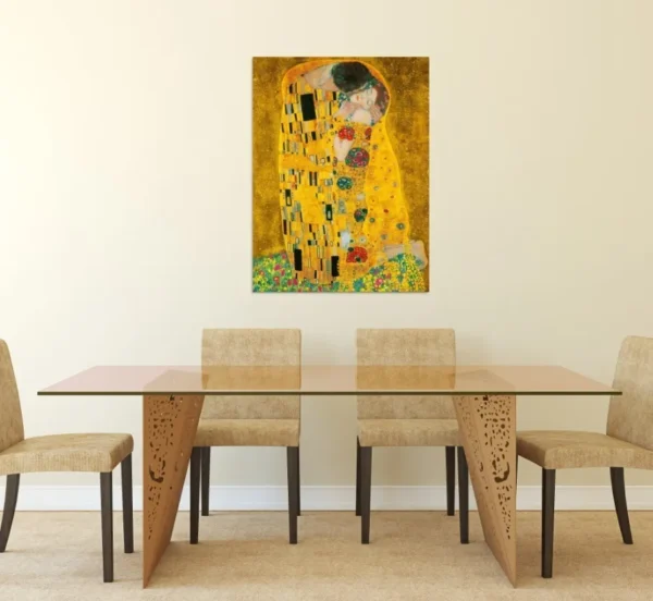 El Beso Gustav Klimt Lienzo Canvas Cuadro Decorativo Premium - Imagen 3