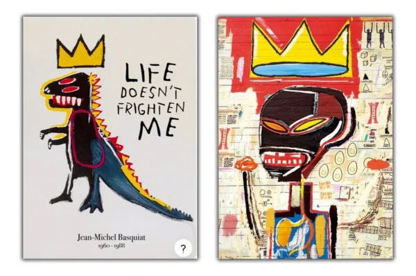 Jean Basquiat Dinosaurio Alien Set 2 Cuadros Decorativos
