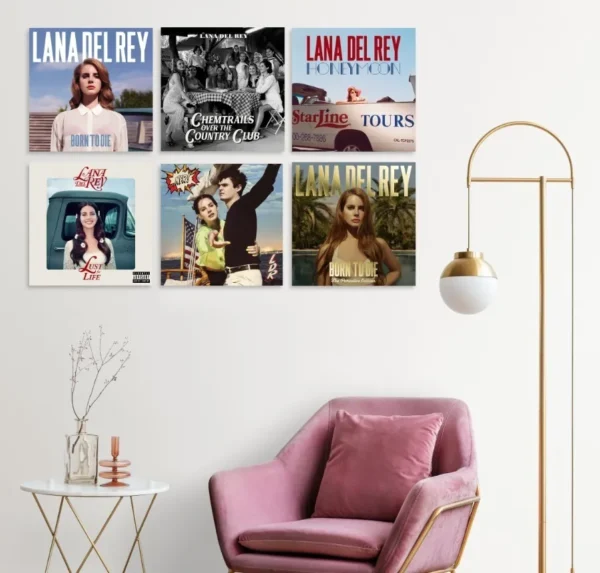 Lana Del Rey Set Cuadros Decoraivo Pvc Album Varios Modelos - Imagen 3