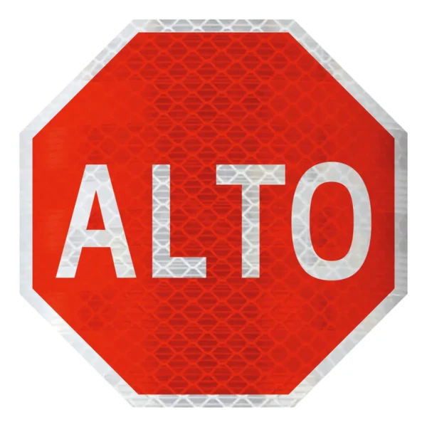 Letrero Señal De Alto Restrictiva Sr-6 En Reflejante - Imagen 3