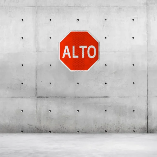 Letrero Señal De Alto Restrictiva Sr-6 En Reflejante - Imagen 4
