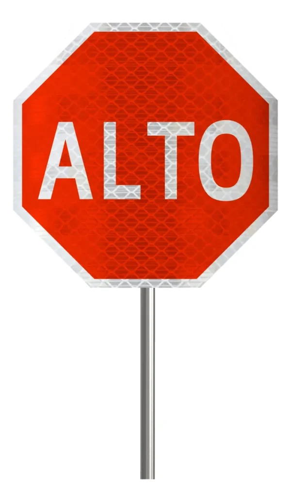 Letrero Señal De Alto Restrictiva Sr-6 En Reflejante