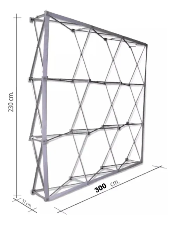 Muro Plegable Publicitario Portatil 2.30x3m Sin Publicidad - Imagen 2