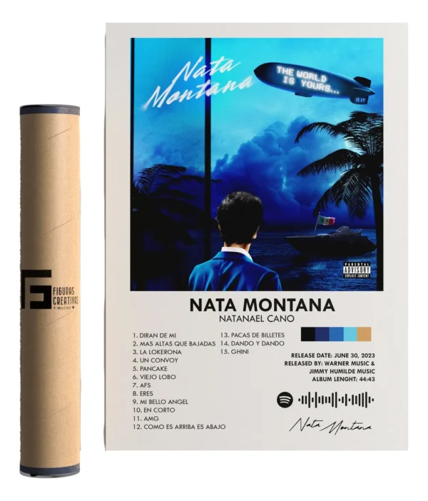 Natanael Cano Poster Álbum Music Tracklist 40x55cm