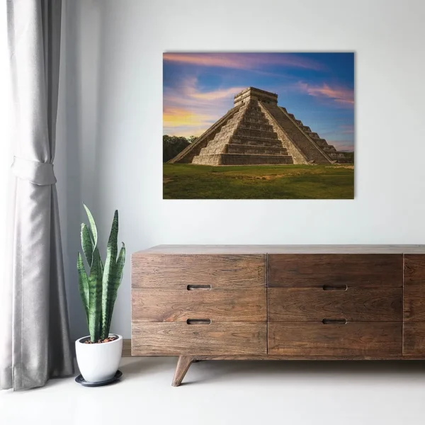 Pirámide Chichen Itzá Panorámica Cuadro En Lienzo Canvas - Imagen 2