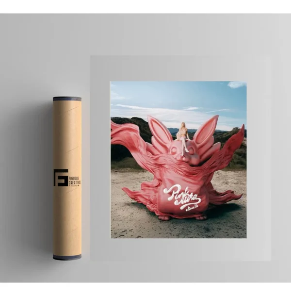 Poster Album Pink Aura Kenia Os Couche 300gr De 55x55cm