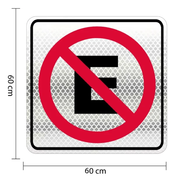 Señal Prohibido Estacionarse En Reflejante Restrictiva Sr-22 - Imagen 2