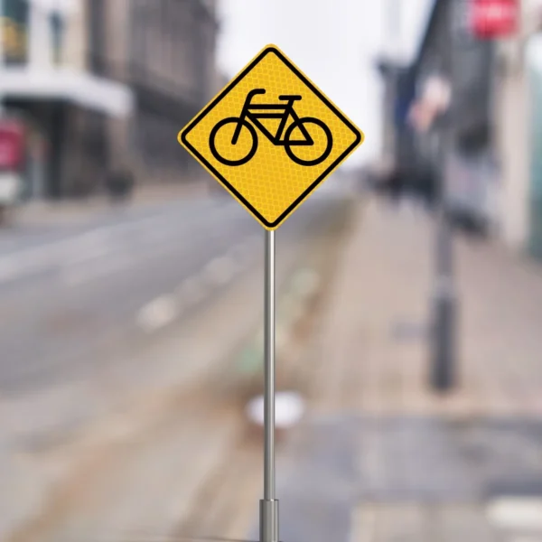 Señal Vial Circulación De Bicicletas En Reflejante 71x71cm - Imagen 6