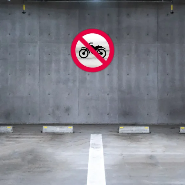 Señal Vial Prohibida Circulación De Motos Restrictiva Sr27 - Imagen 6