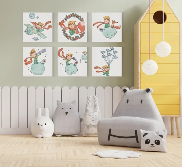 Set 6 Cuadros Decorativos El Principito Para Recamara Niño - Imagen 3