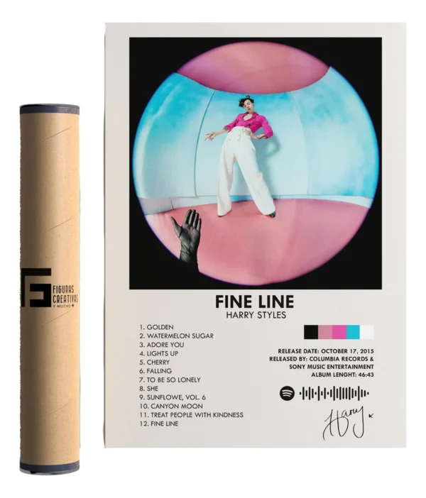 1 Poster Couche Harry Styles Álbum Music Tracklist 35x50cm
