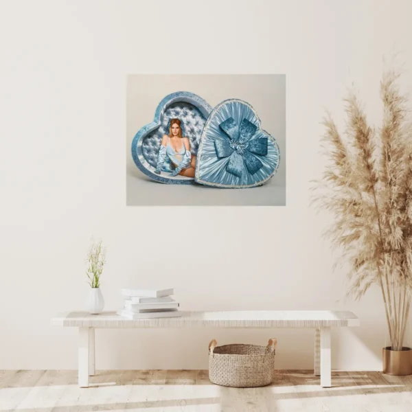 Poster Grande De Lana Del Rey Caja Corazón Azul A 50x40 - Imagen 2