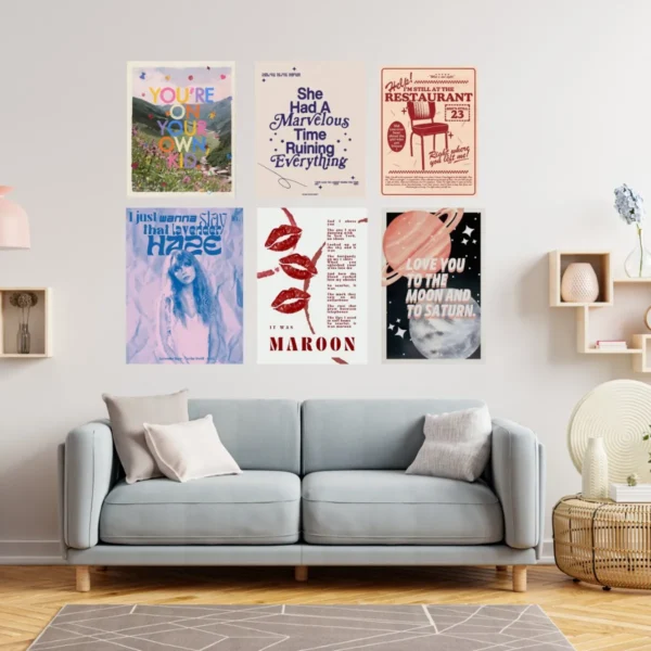 Set De 6 Posters Grandes De Taylor Swift A 50x40 - Imagen 3